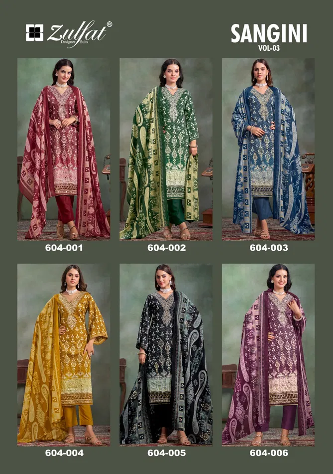 Sangini Vol 3 By Zulfat Printed Jam Cotton Dress Material Suppliers In India